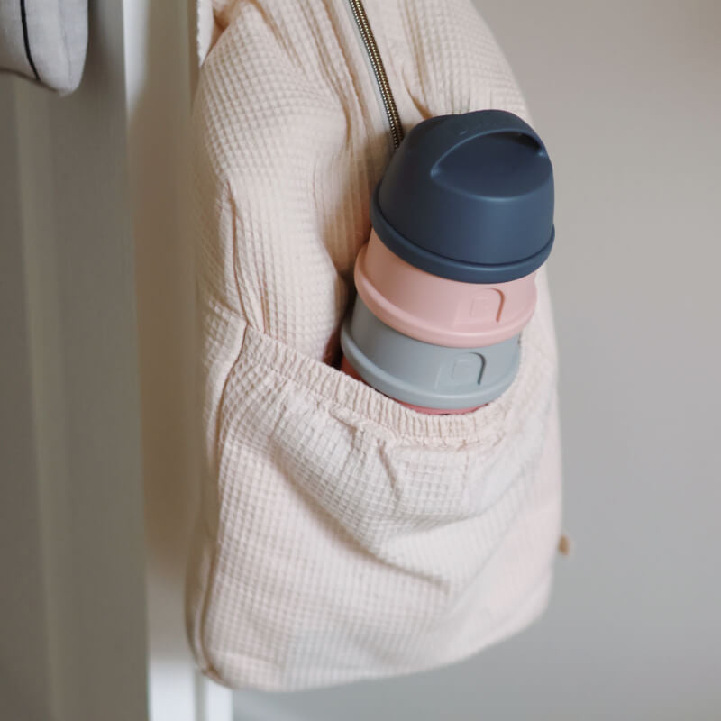 Beaba Formula & Snacks Container - Mineral Grey/Pink