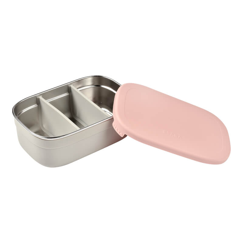 Beaba Stainless Steel Lunch Box - Vintage Pink