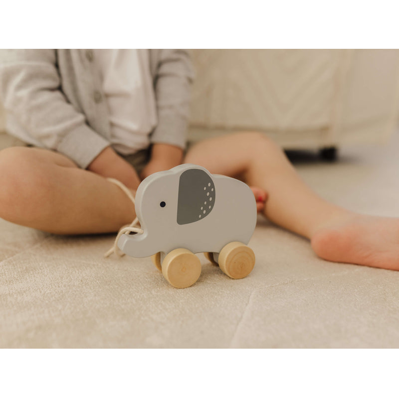 Bubble  Wooden Elephant Pull Along Toy