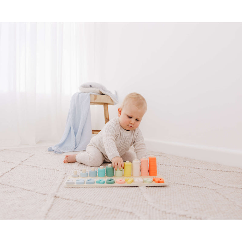 Wooden Numbers & Blocks Counting Set