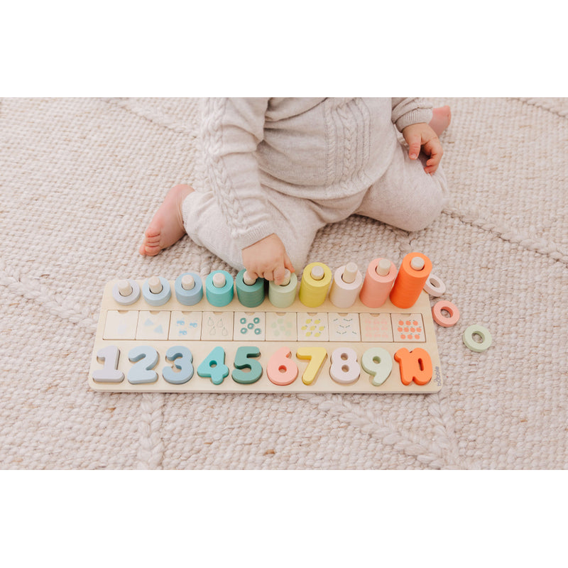 Wooden Numbers & Blocks Counting Set