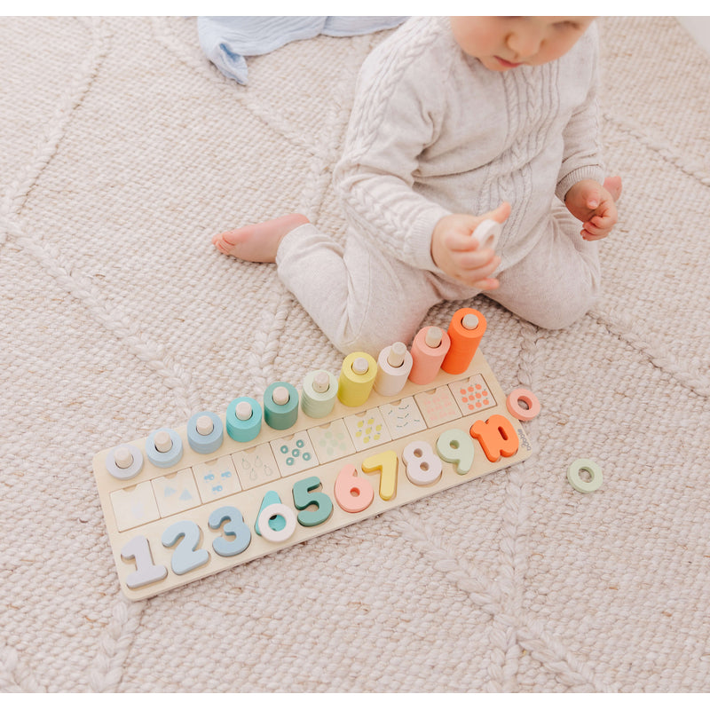 Wooden Numbers & Blocks Counting Set