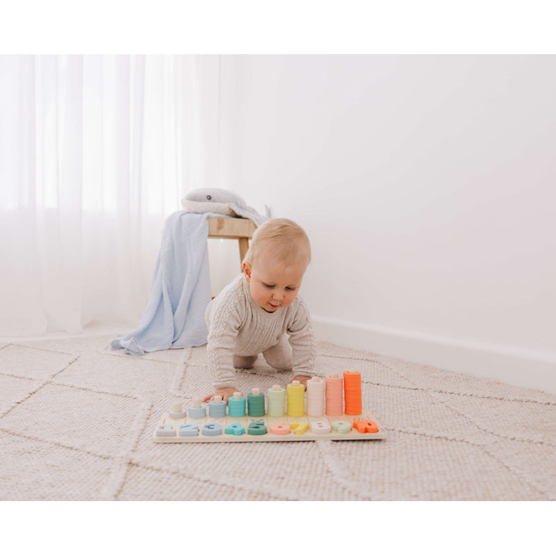 Wooden Numbers & Blocks Counting Set