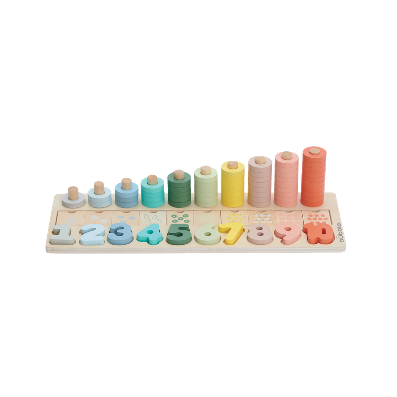 Wooden Numbers & Blocks Counting Set