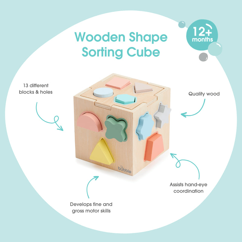 Wooden Shape Sorting Cube