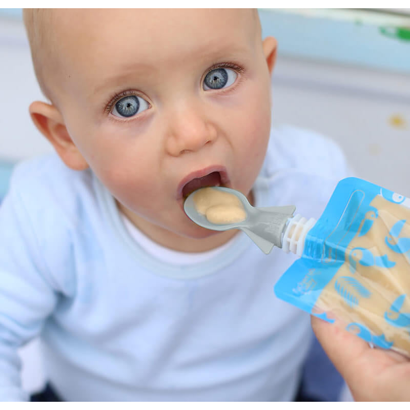 Cherub Baby Silicone Food Pouch Soft Spouts - Rose & Sand