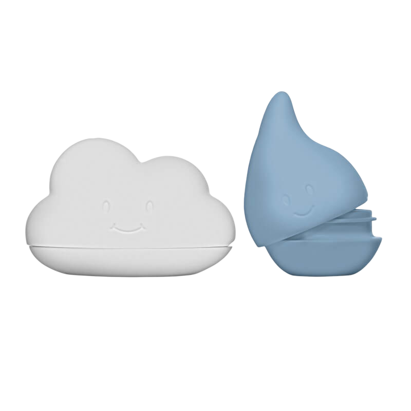 Ubbi Cloud and Droplet Bath Toys - Cloudy Blue