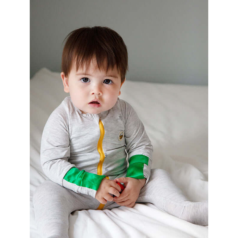 Honey & Stitch Comfort Organic Bamboo Onesies - Grey