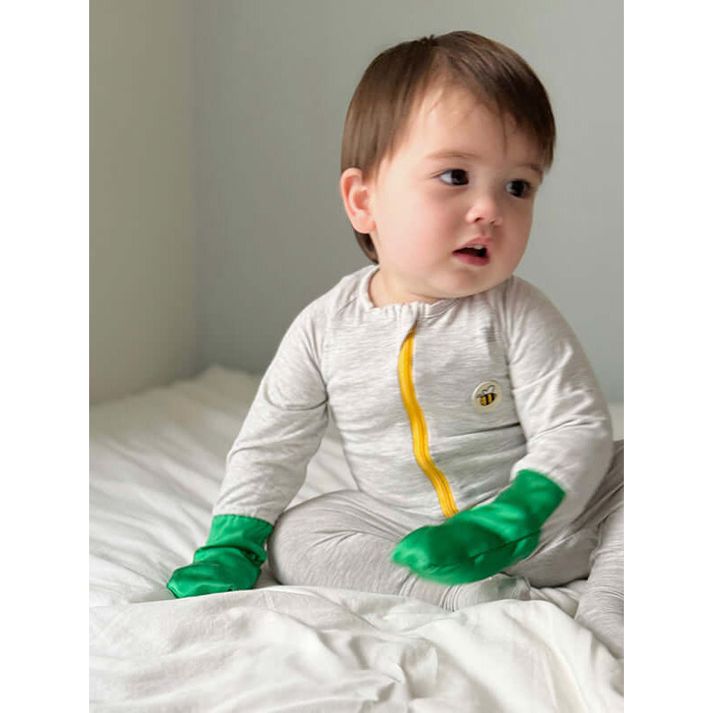 Honey & Stitch Comfort Organic Bamboo Onesies - Grey