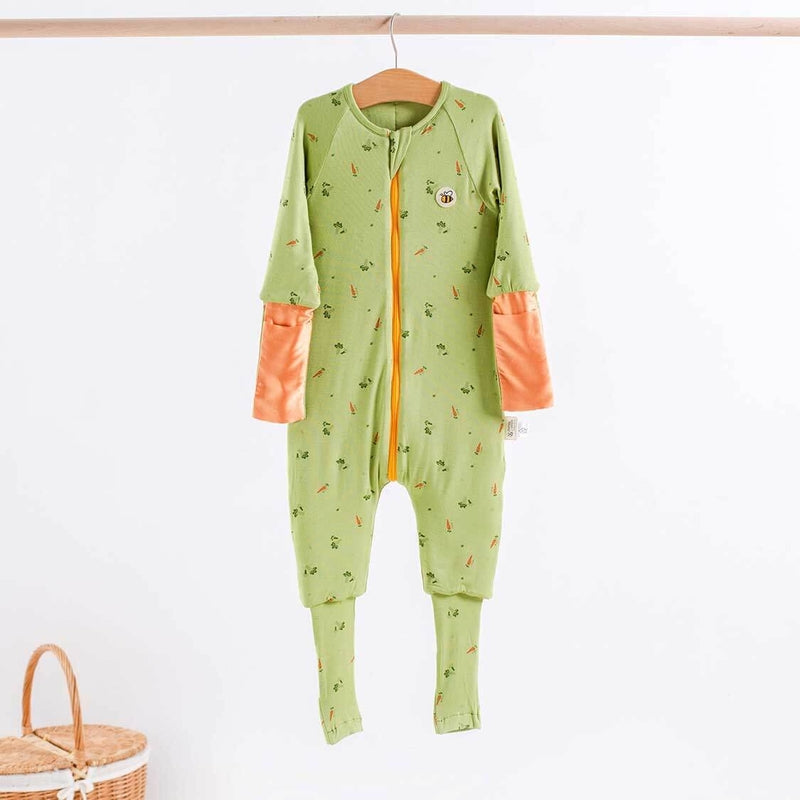 Honey & Stitch Comfort Organic Bamboo Onesies - Veges