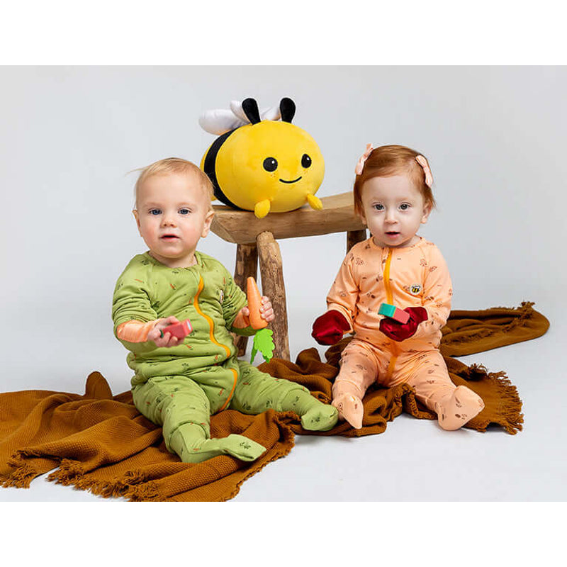 Honey & Stitch Comfort Organic Bamboo Onesies - Veges