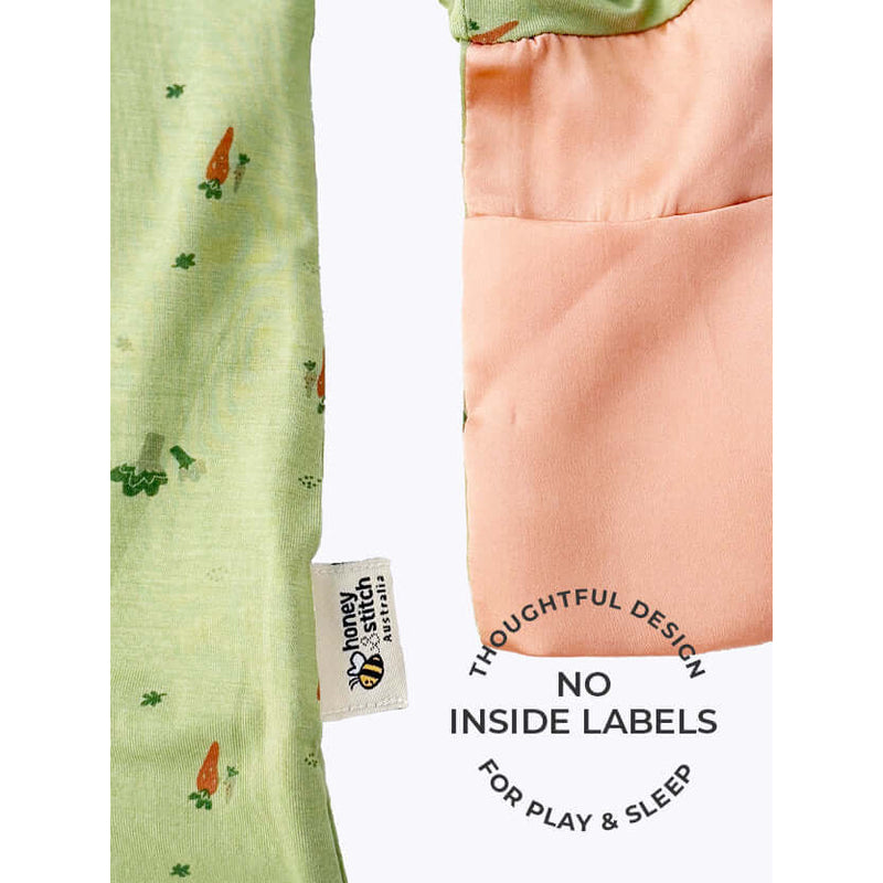 Honey & Stitch Comfort Organic Bamboo Onesies - Veges