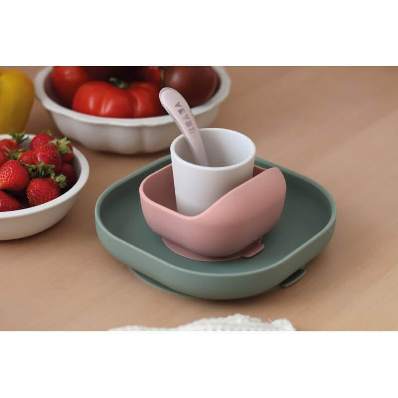 Beaba Curved Silicone Suction Meal Set