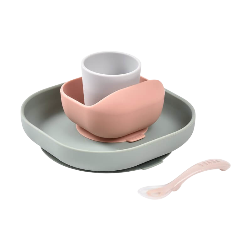 Beaba Curved Silicone Suction Meal Set