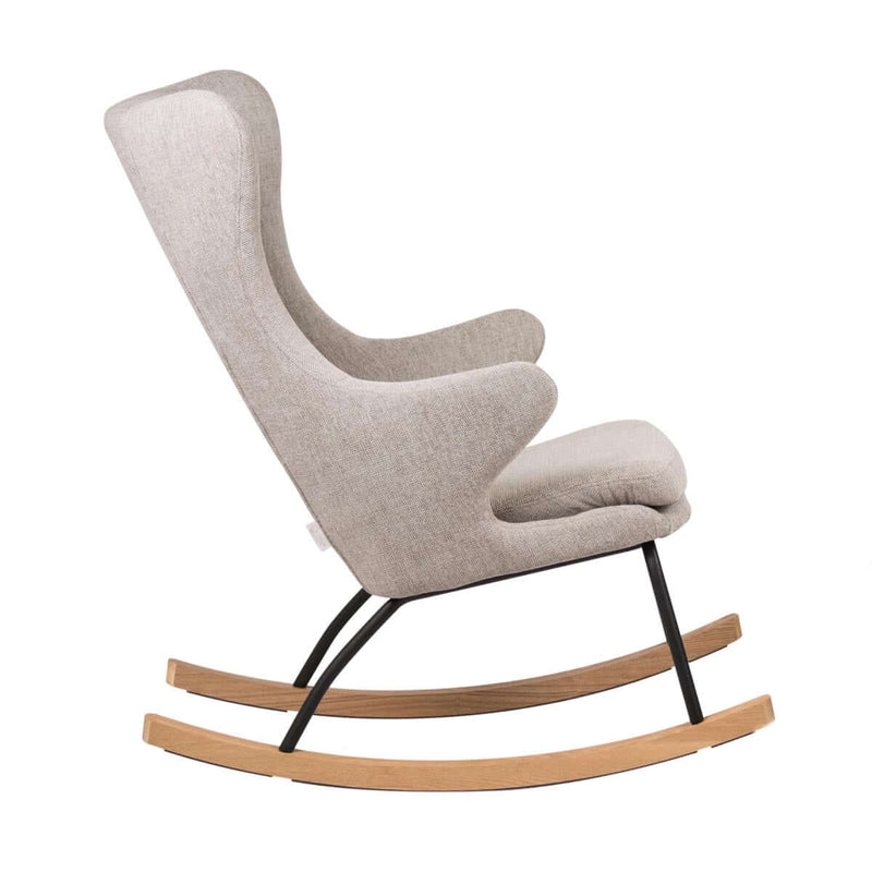Deluxe Rocking Nursing Chair - Sand Grey
