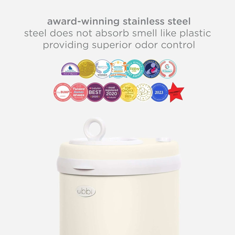 Ubbi Nappy Pail - Matte Ivory