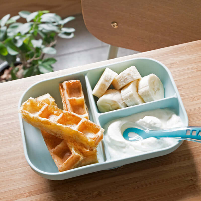Divided Silicone Plate and Spoon Set
