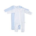 Everyday Essentials Blue Spot and Stripe Zipsuit 2 Pack