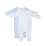 Everyday Essentials Blue Spot and Stripe Zipsuit 2 Pack