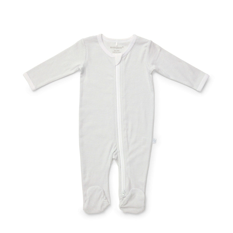 Marquise Everyday Essentials Grey Spot and Stripe Zipsuit 2 Pack