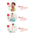 Explore & More Dinosaur 3-In-1 Baby Musical Pull Toy