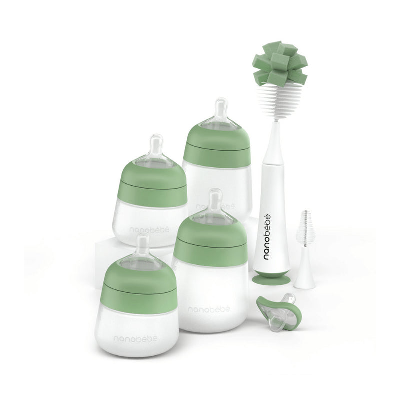 Nanobebe Flexy Feeding Set - Sage