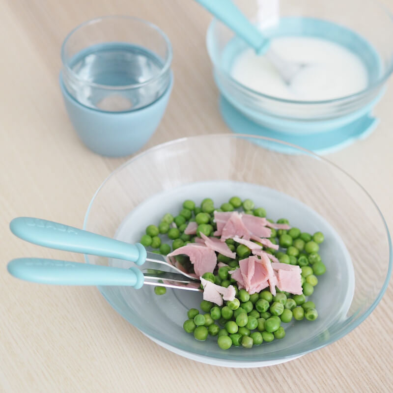 Beaba Glass Meal Set with Suction Pads - Jungle