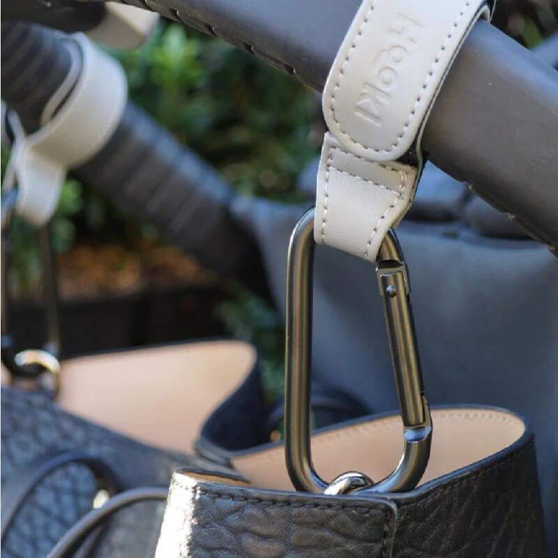 Hooki Duo Pram Hook Clip Set - Grey