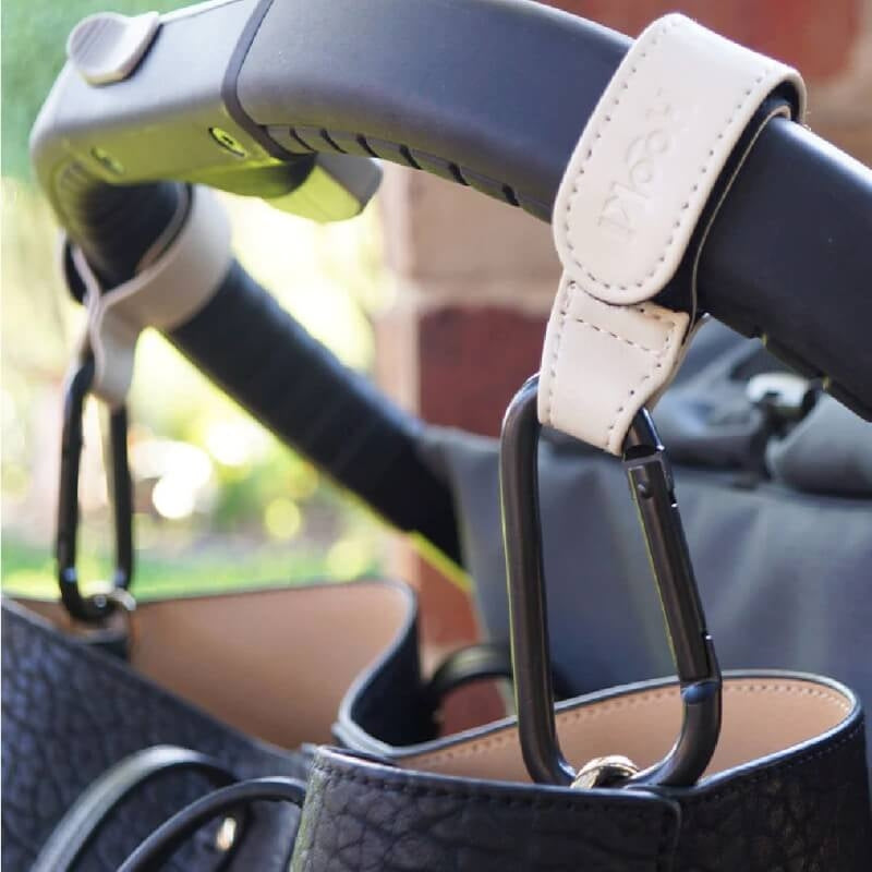 Hooki Duo Pram Hook Clip Set - Ivory