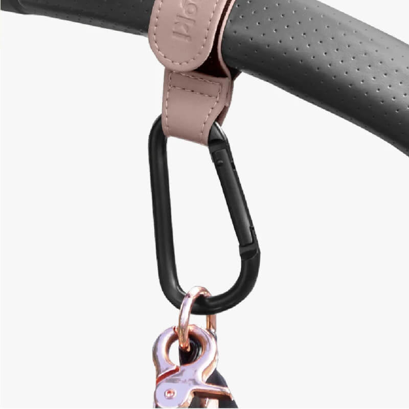 Hooki Duo Pram Hook Clip Set - Mauve