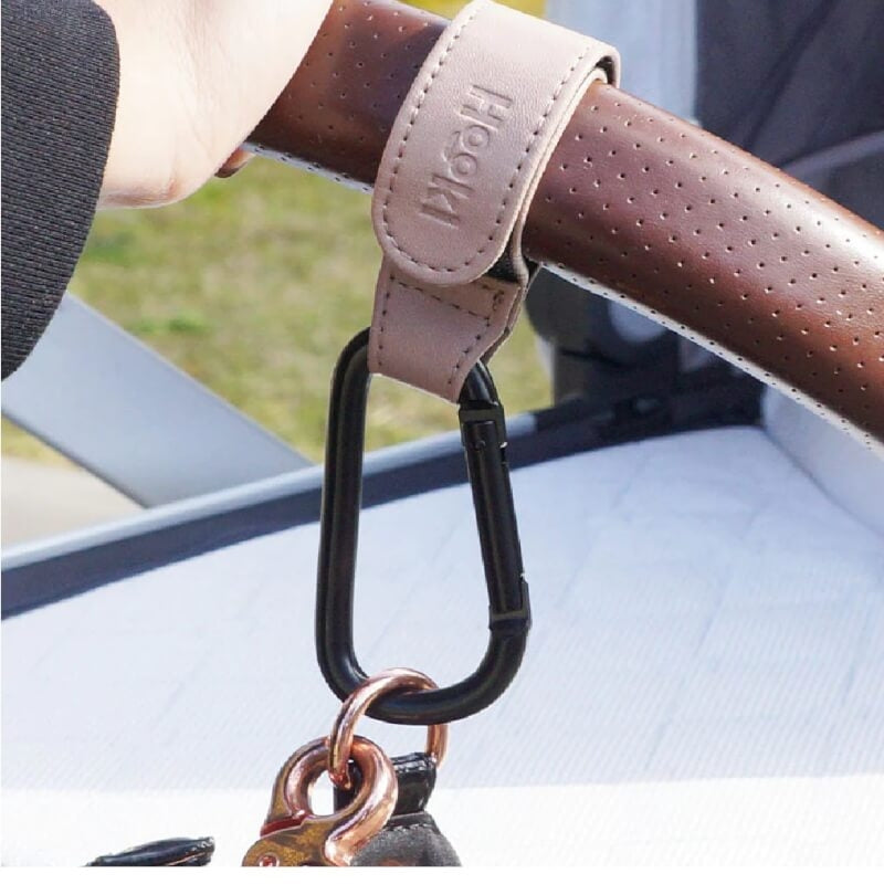 Hooki Duo Pram Hook Clip Set - Mauve