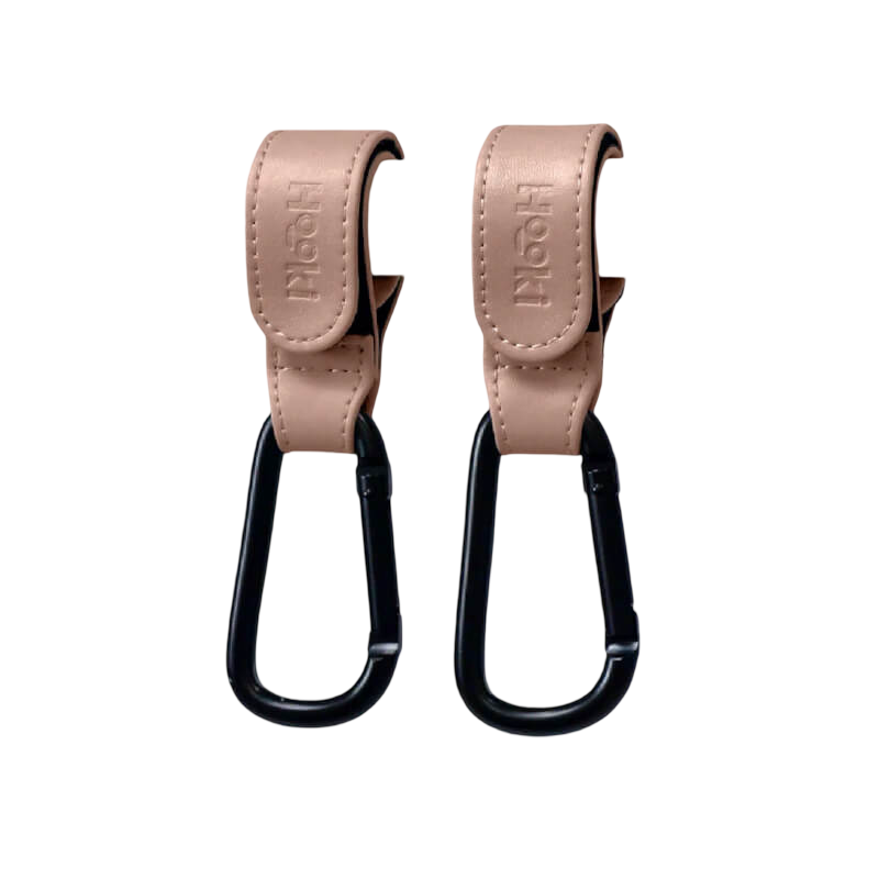 Hooki Duo Pram Hook Clip Set - Mauve