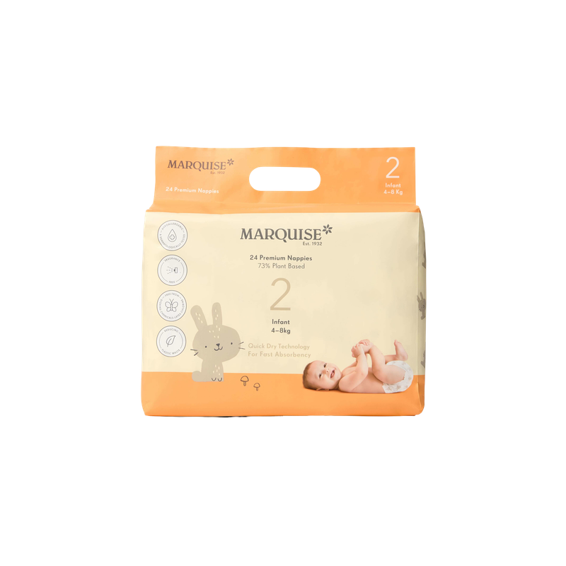 Marquise Infant Eco Nappies Size 2 (4-8kg)