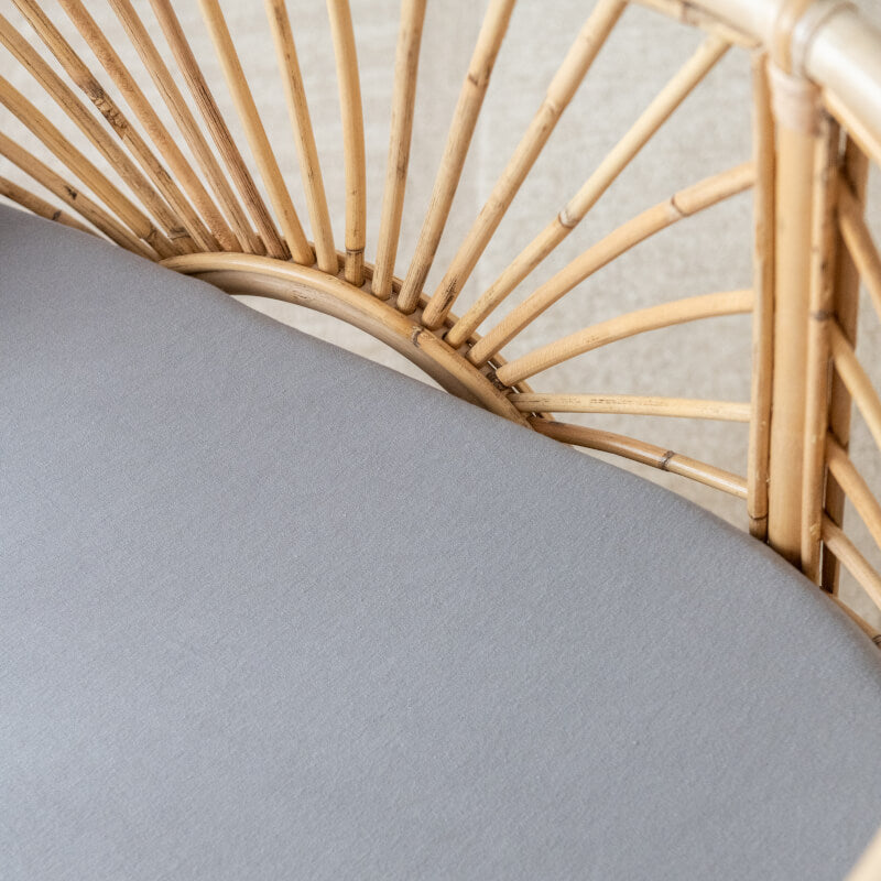 Organic Fitted Bassinet/Change Pad Sheet - Cloud