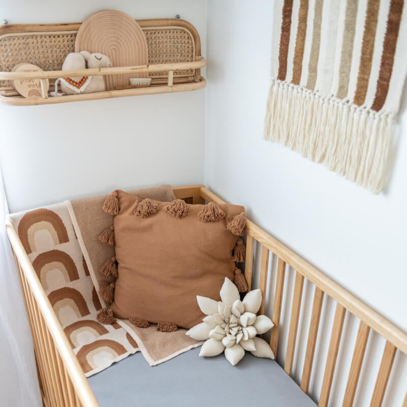 KIIN BABY Organic Fitted Sheets - Cot - Cloud