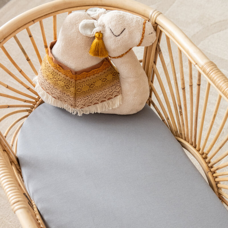 Organic Fitted Sheets - Cot - Cloud