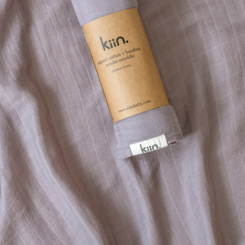 KIIN BABY Organic Swaddle - Lilac