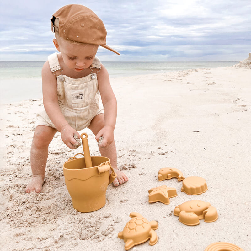 Living Textiles Playground Silicone 8Pc Bucket & Spade Set - Sunshine