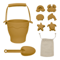 Playground Silicone 8Pc Bucket & Spade Set - Sunshine