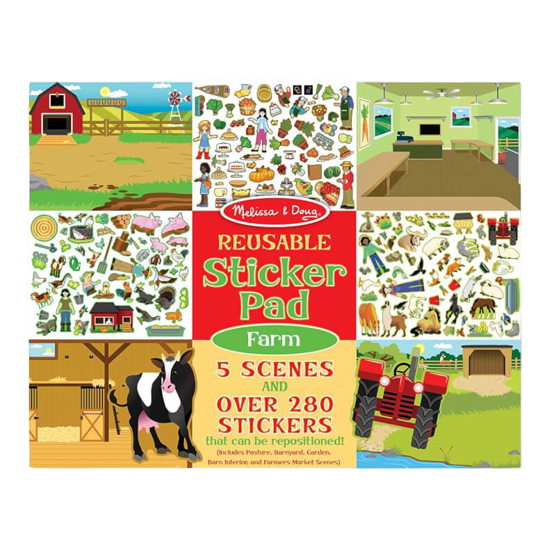 Melissa & Doug Reusable Sticker Pad - Farm