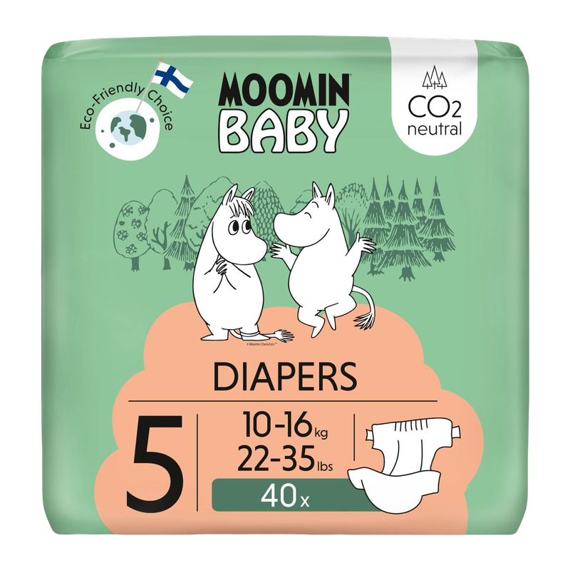Moomin Baby Baby Nappies Size 5 (10-16 Kg)