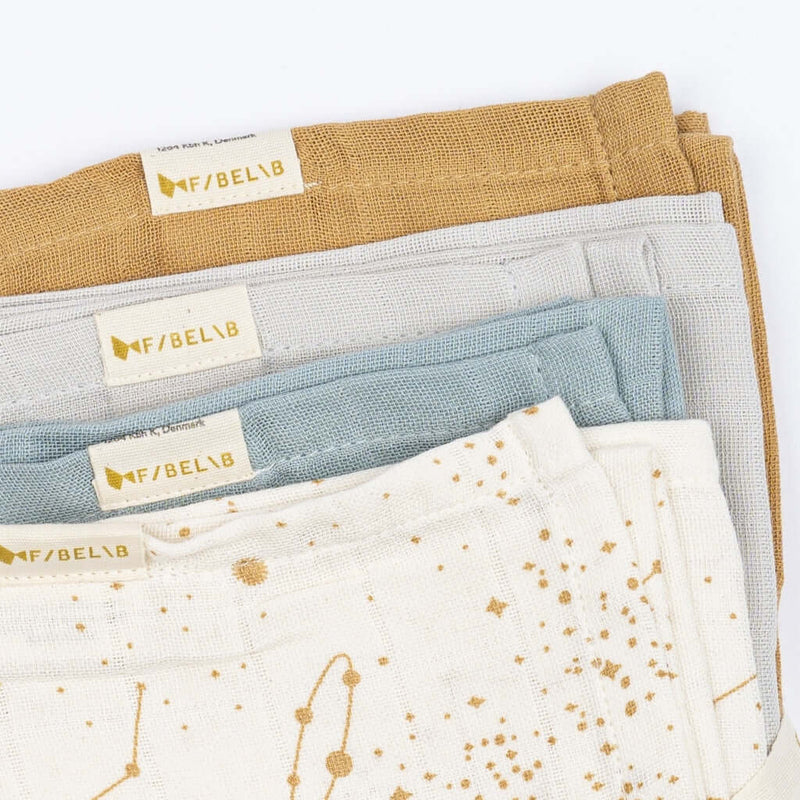 Fabelab Muslin Wraps 4 Pack - Galaxy