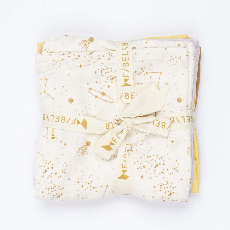 Fabelab Muslin Wraps 4 Pack - Star Dust