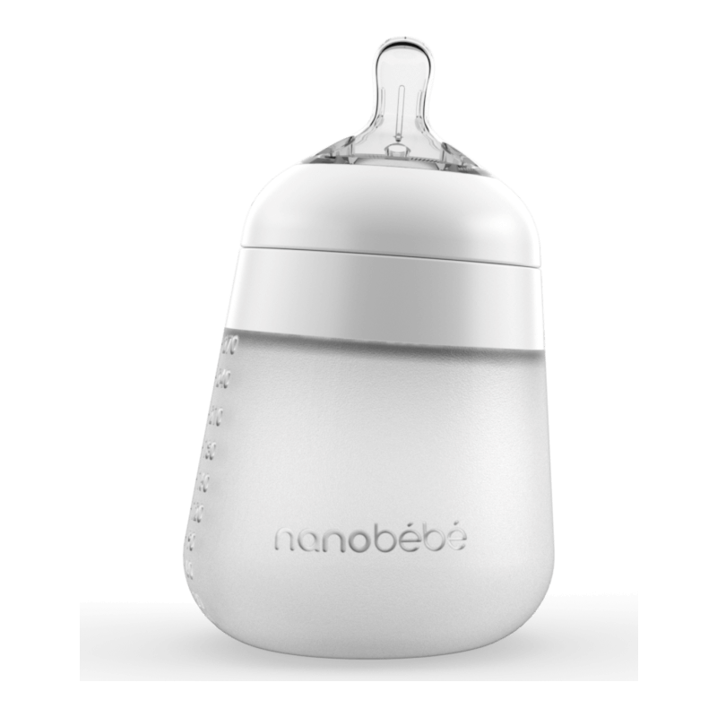 Nanobebe 270mls Flexy Silicone Bottle - White