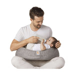 Natural Curve Nursing Pillow - Heathered Grey