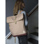 On-The-Go Parent Eco Laptop and Baby Backpack - Caramel