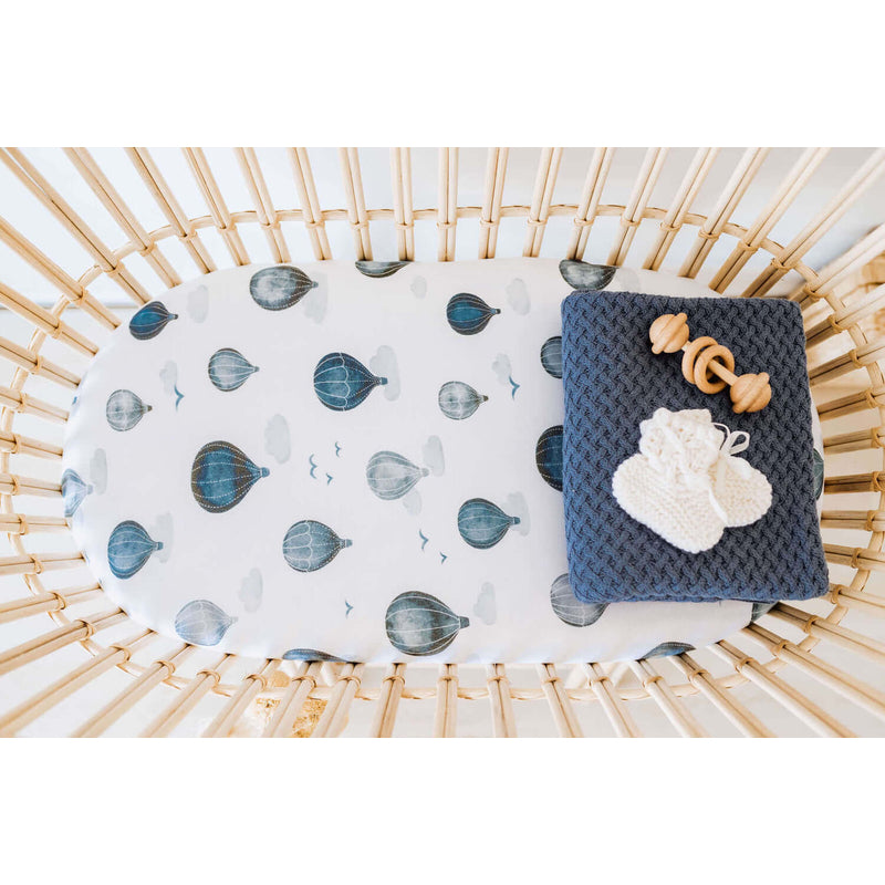 Snuggle Hunny Organic Bassinet Sheet / Change Pad Cover - Cloud Chaser