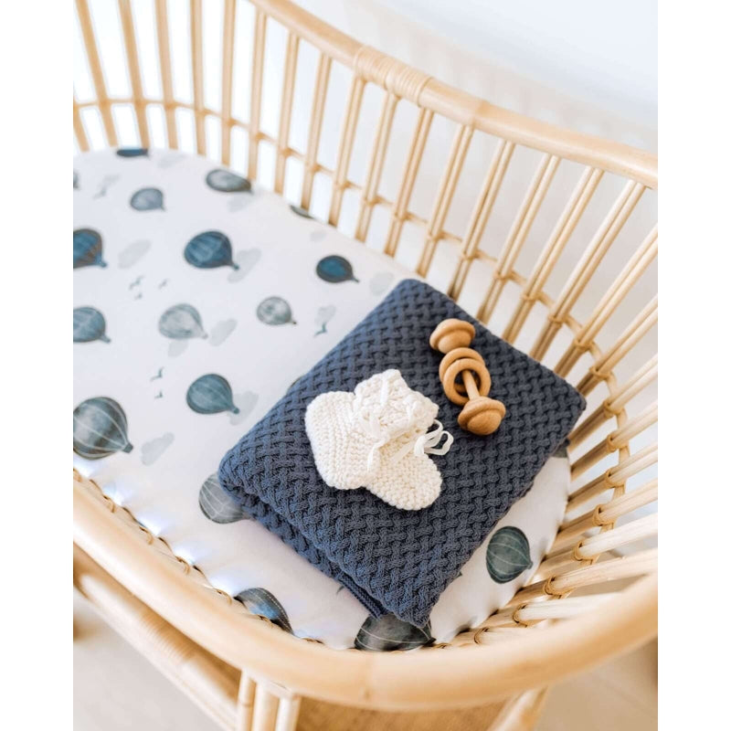 Snuggle Hunny Organic Bassinet Sheet / Change Pad Cover - Cloud Chaser