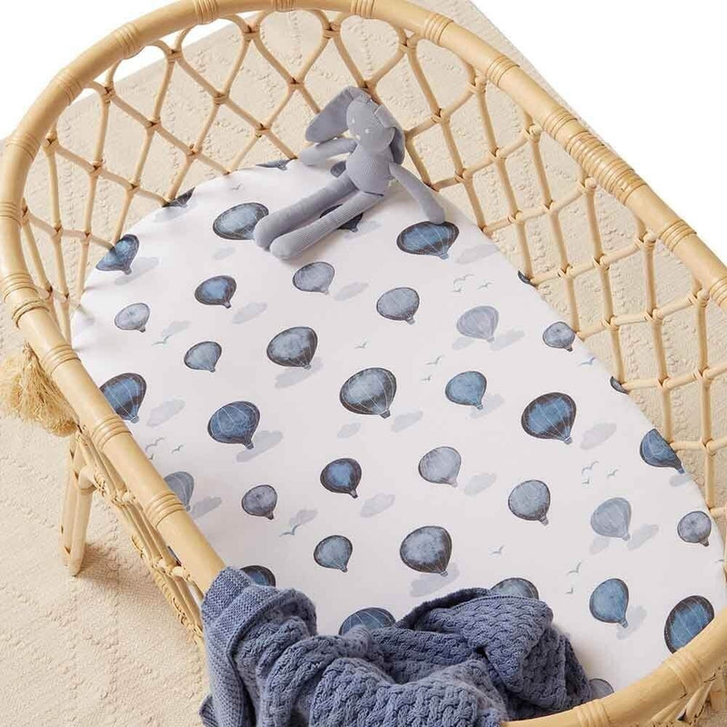 Snuggle Hunny Organic Bassinet Sheet / Change Pad Cover - Cloud Chaser
