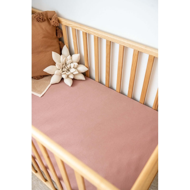 KIIN BABY Organic Fitted Cot Sheet - Heather